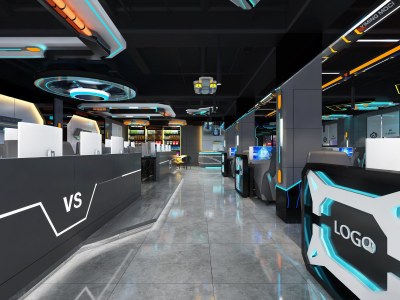 现代网吧网咖3D模型下载
